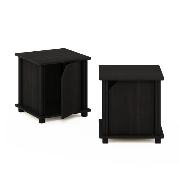 furinno Furinno Simplistic End Table with Storage Set of 2
