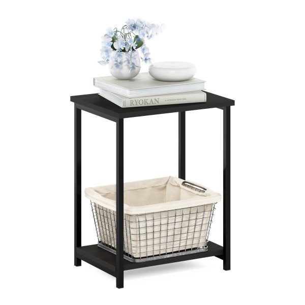 Furinno Furinno Simplistic Industrial Metal Frame End Table 1-Pack