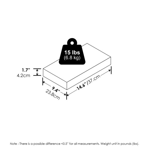 Furinno Furinno Tanna 15-Inch Wall Mounted Floating Display Shelves Set Of 4