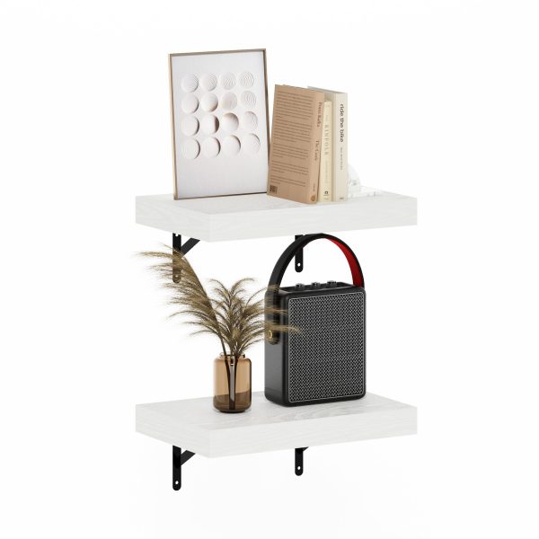 Furinno Furinno Tanna 15-Inch Wall Mounted Floating Display Shelves Set Of 2