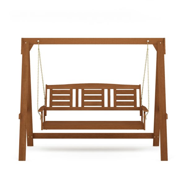 Furinno Furinno Tioman Hardwood 3 Seater Swing With Stand