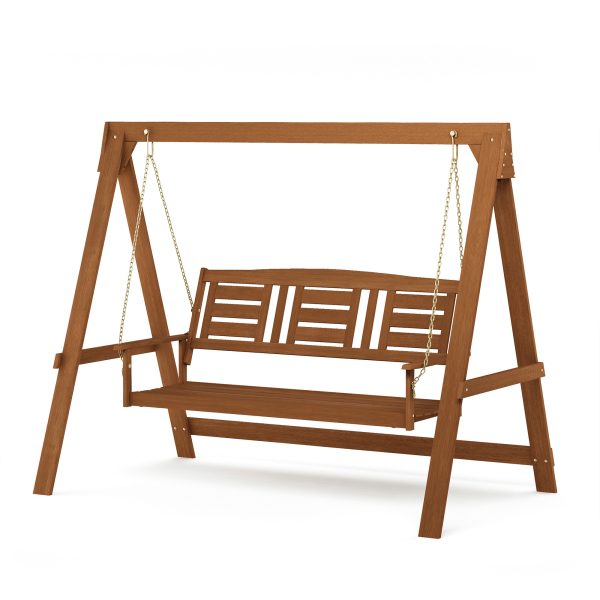 furinno Furinno Tioman Hardwood 3 Seater Swing with Stand