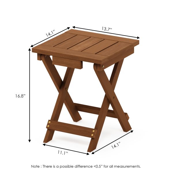 Furinno Furinno Tioman Hardwood Adirondack Folding Table In Teak Oil