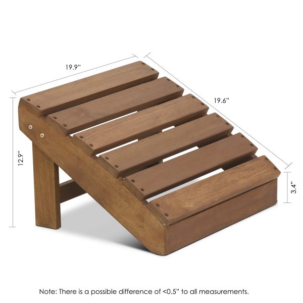 Furinno Furinno Tioman Hardwood Adirondack Footstool In Teak Oil