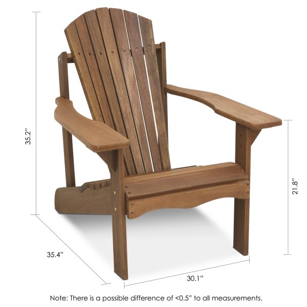 Furinno Furinno Tioman Hardwood Adirondack Patio Chair In Teak Oil