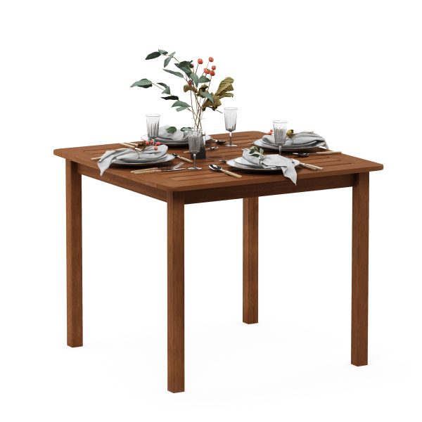 Furinno Furinno Tioman Hardwood Bermuda Square Table In Teak Oil
