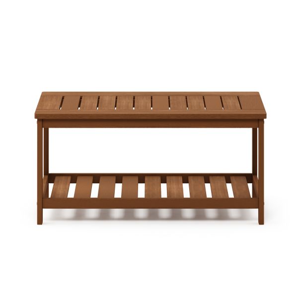 Furinno Furinno Tioman Hardwood Coffee Table With Shelf In Teak Oil