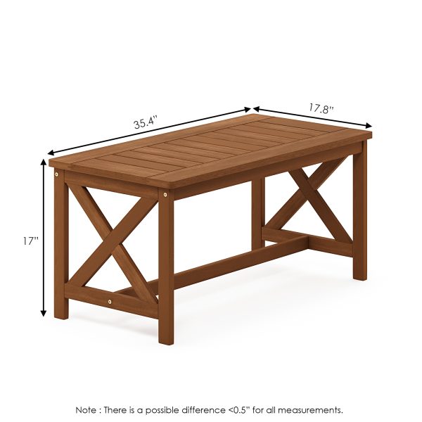Furinno Furinno Tioman Hardwood Coffee Table With X Leg In Teak Oil