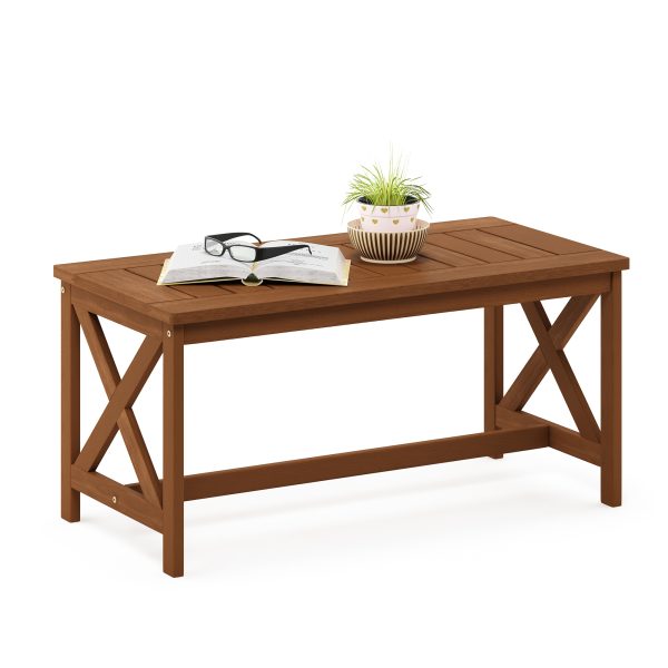 Furinno Furinno Tioman Hardwood Coffee Table With X Leg In Teak Oil