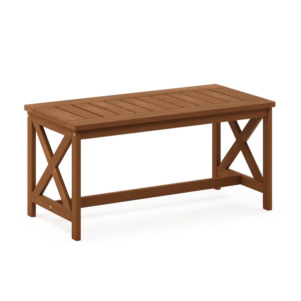 furinno Furinno Tioman Hardwood Coffee Table with X Leg in Teak Oil