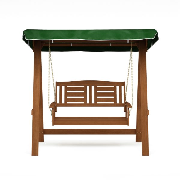 Furinno Furinno Tioman Hardwood European Swing With Canopy