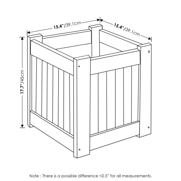 Furinno Furinno Tioman Hardwood Flower Box In Teak Oil