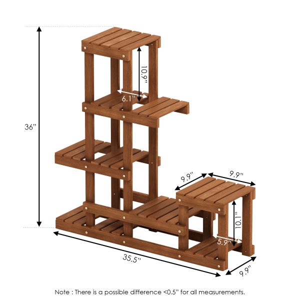 Furinno Furinno Tioman Hardwood Flower Stand In Teak Oil