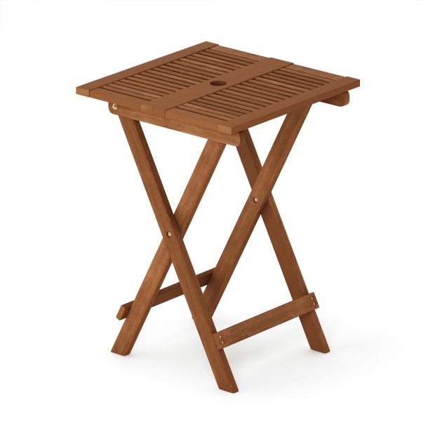 furinno Furinno Tioman Hardwood Folding Table in Teak Oil