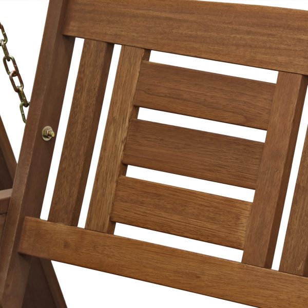 Furinno Furinno Tioman Hardwood Hanging Porch Swing With Stand In Teak Oil