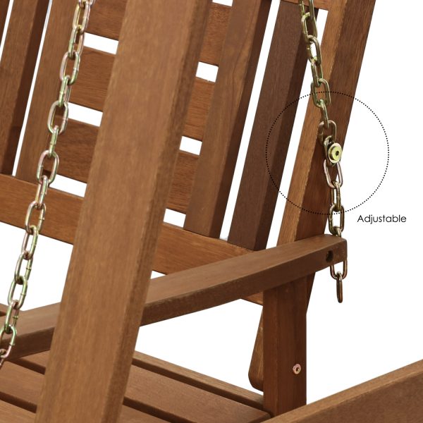 Furinno Furinno Tioman Hardwood Hanging Porch Swing With Stand In Teak Oil