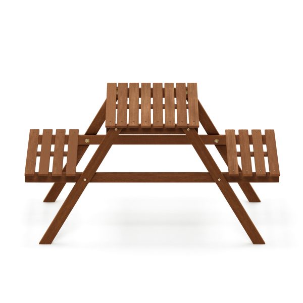 Furinno Furinno Tioman Hardwood Kids Picnic Table And Chair Set In Teak Oil