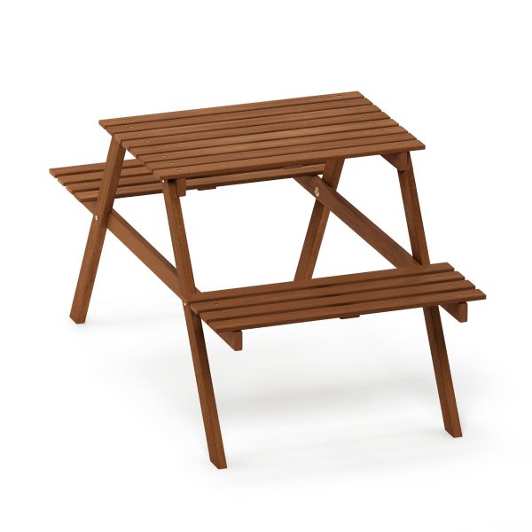 Furinno Furinno Tioman Hardwood Kids Picnic Table And Chair Set In Teak Oil