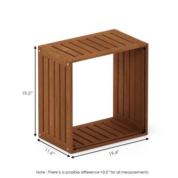 Furinno Furinno Tioman Hardwood Multipurpose Stacking Shelf In Teak Oil