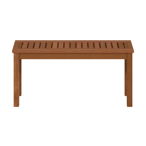 Furinno Furinno Tioman Hardwood Outdoor Backless Country Stool Bench In Teak Oil