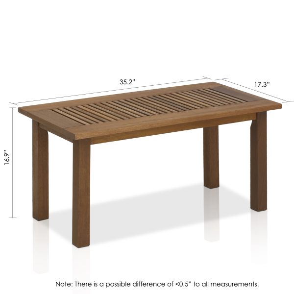 Furinno Furinno Tioman Hardwood Outdoor Coffee Table In Teak Oil