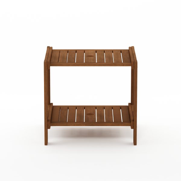 Furinno Furinno Tioman Hardwood Outdoor Mississippi Side Table With Umbrella Hole