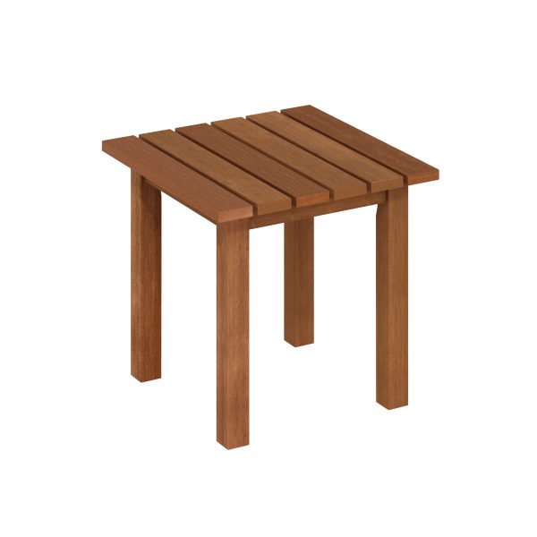 furinno Furinno Tioman Hardwood Outdoor Patio End Table Side Table in Teak Oil