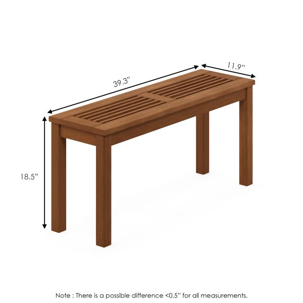 Furinno Furinno Tioman Hardwood Promo Backless Bench In Teak Oil