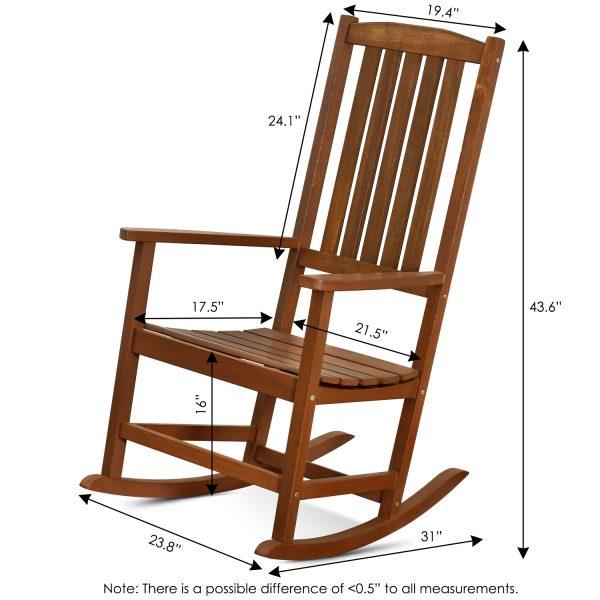 Furinno Furinno Tioman Hardwood Rocking Chair In Teak Oil