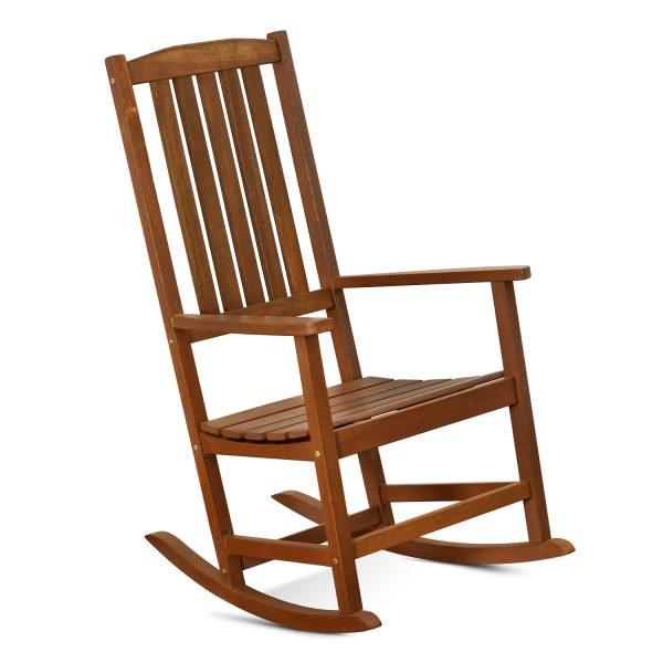 furinno Furinno Tioman Hardwood Rocking Chair in Teak Oil