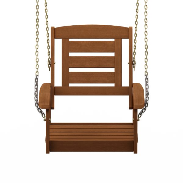 Furinno Furinno Tioman Hardwood Single Hanging Porch Swing With Chain