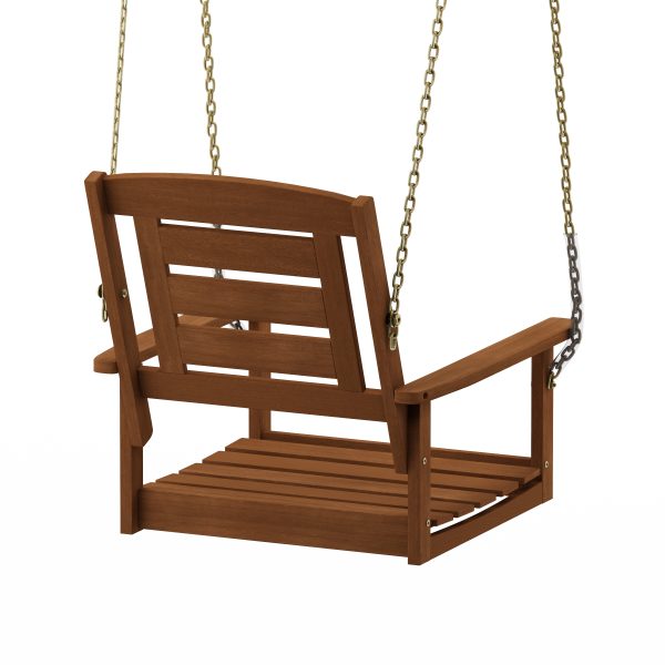 Furinno Furinno Tioman Hardwood Single Hanging Porch Swing With Chain