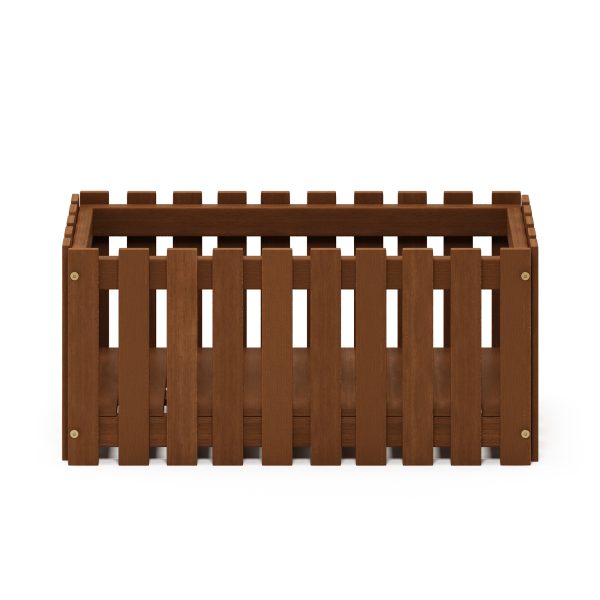Furinno Furinno Tioman Hardwood Slat Style Flower Planter Box In Teak Oil