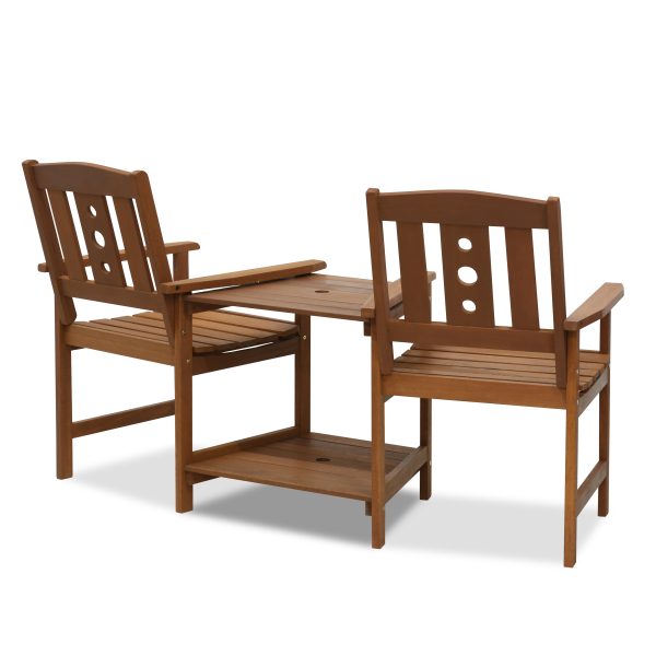 Furinno Furinno Tioman Outdoor Hardwood Jack & Jill Chair Set
