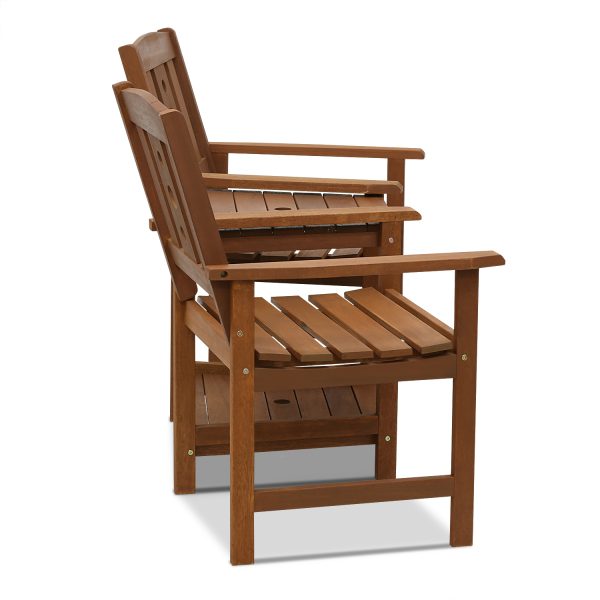 Furinno Furinno Tioman Outdoor Hardwood Jack & Jill Chair Set