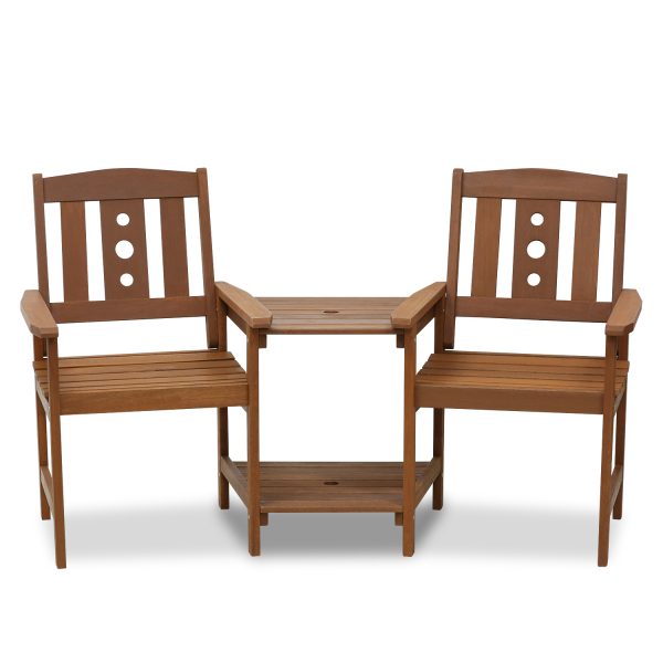 furinno Furinno Tioman Outdoor Hardwood Jack & Jill Chair Set