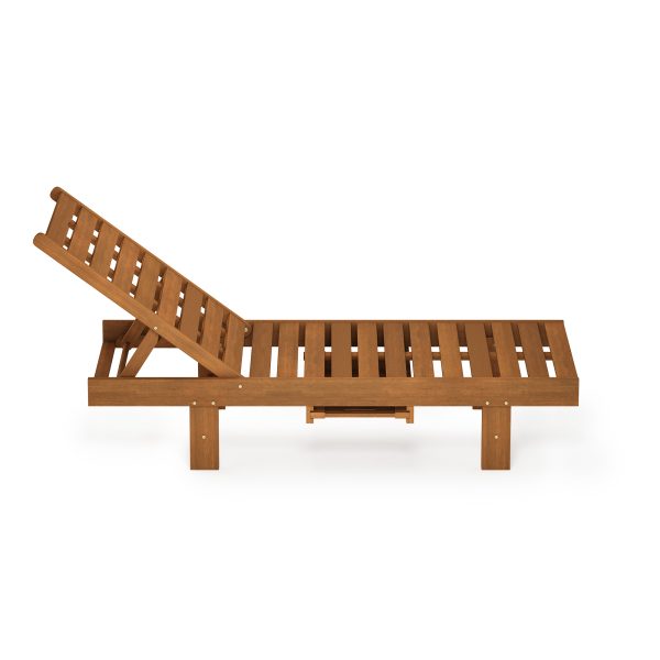 Furinno Furinno Tioman Outdoor Hardwood Malo Sun Lounger With Tray