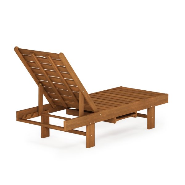 Furinno Furinno Tioman Outdoor Hardwood Malo Sun Lounger With Tray