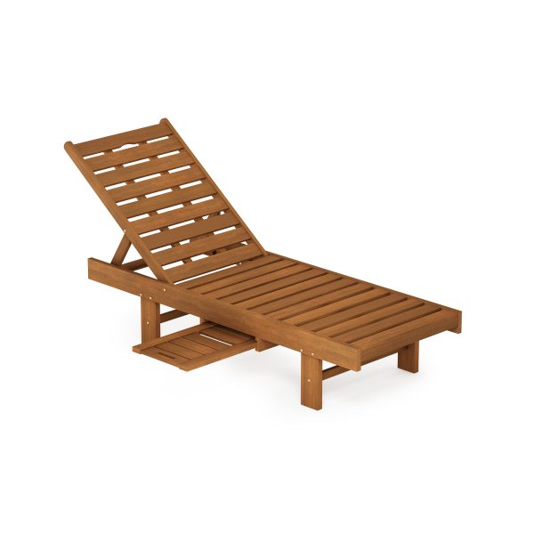 furinno Furinno Tioman Outdoor Hardwood Malo Sun Lounger with Tray