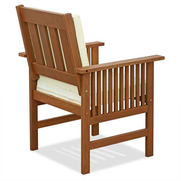 Furinno Furinno Tioman Outdoor Hardwood Mediterranean Armchair With Cushion