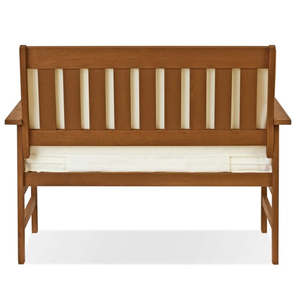 Furinno Furinno Tioman Outdoor Hardwood Mediterranean Bench With Cushion