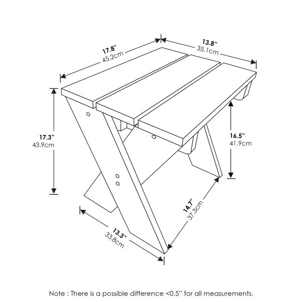 Furinno Furinno Tioman Outdoor Hardwood Side Table Flower Stand