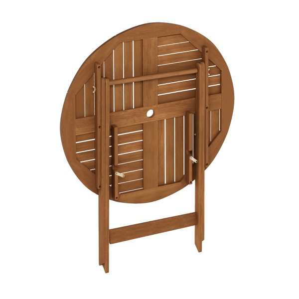 Furinno Furinno Tioman Outdoor Hardwood Sunlight Folding Table With Umbrella Hole