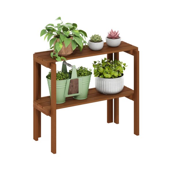 Furinno Furinno Tioman Outdoor Toolless Multipurpose Display Shelf Plant Stand 2-Tier