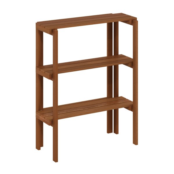 furinno Furinno Tioman Outdoor Toolless Multipurpose Display Shelf Plant Stand 3-Tier