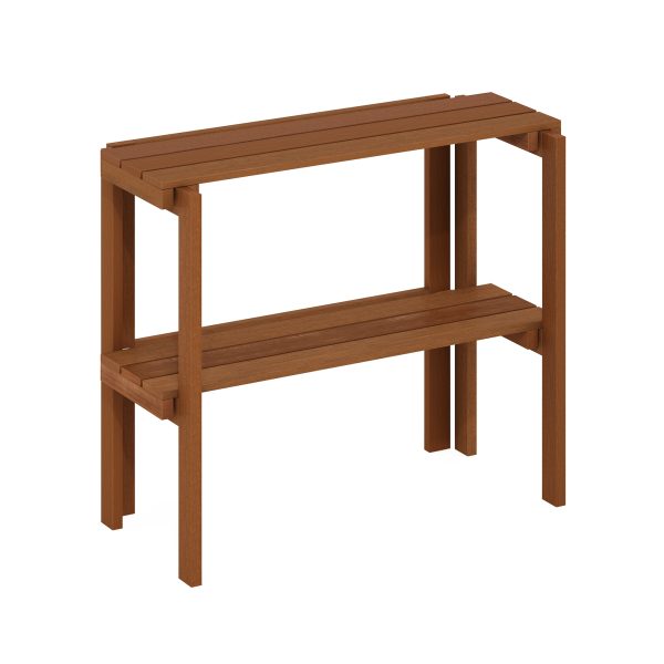 furinno Furinno Tioman Outdoor Toolless Multipurpose Display Shelf Plant Stand 2-Tier