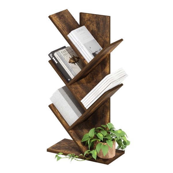 Furinno Furinno Tree Bookshelf 5-Tier Floor Standing Tree Bookcase