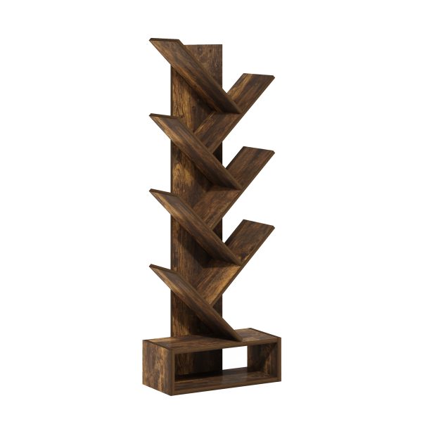 furinno Furinno Tree Bookshelf 7-Tier Floor Standing Tree Bookcase with Bottom Shelf