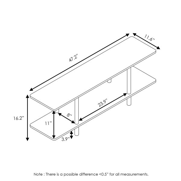 Furinno Furinno Turn-N-Tube 2-Tier Multipurpose Wide Shelf