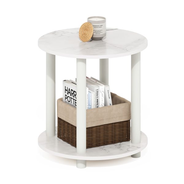 Furinno Furinno Turn-N-Tube 2-Tier Round Wooden End Table